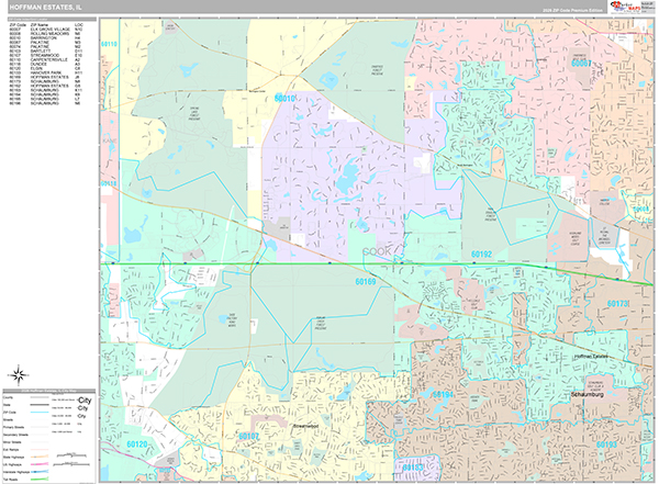 Hoffman Estates Wall Map